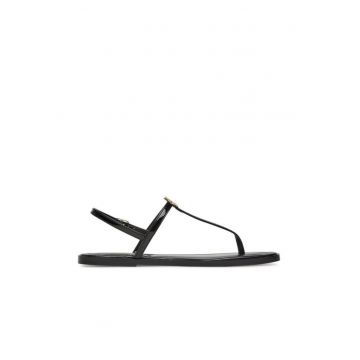 Sandale dama -  piele ecologica - negru -