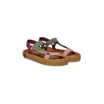 Sandale dama -  piele naturala - multicolor Sandale dama -  piele naturala - multicolor