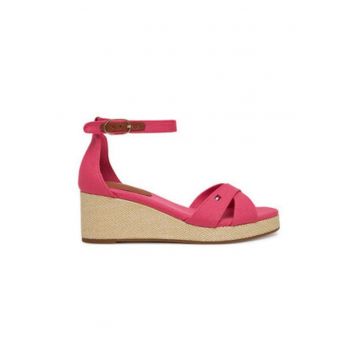 Sandale dama -  roz - material textil - talpa plata