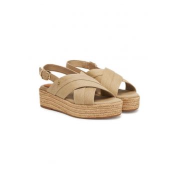 Sandale dama  textil - bej