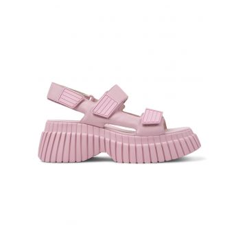 Sandale de piele cu velcro si aspect masiv BCN 22077 Sandale de piele cu velcro si aspect masiv BCN 22077