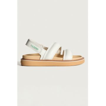Sandale din piele cu detalii logo Sandale din piele cu detalii logo