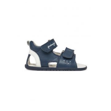 Sandale din piele naturală - Bleumarin