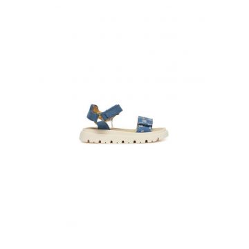 Sandale fete -  piele naturala - albastru