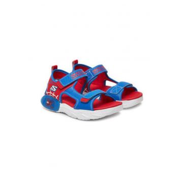 Sandale flatform cu velcro - Multicolor