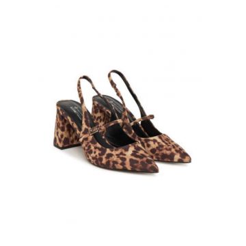 Sandale pentru dama -  305527127 - piele ecologica - imprimeu leopard
