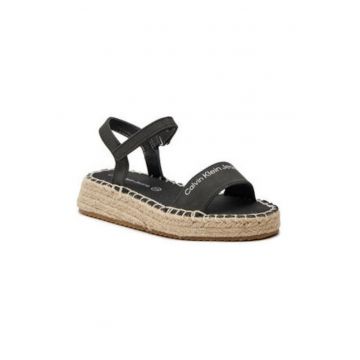 Sandale pentru fete -  piele ecologica - negru -