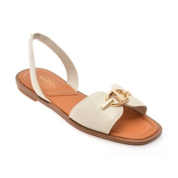 Sandale ALDO albe, GOASSI 121, din piele ecologica