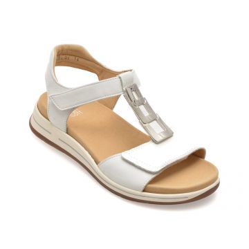 Sandale ARA albe, 34804, din piele naturala