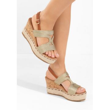 Sandale cu platformă Elmysa aurii