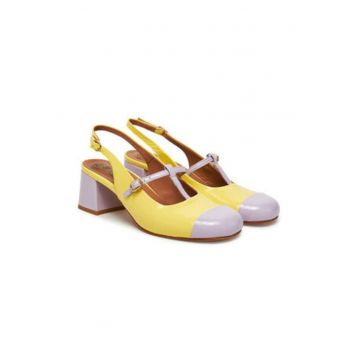 Sandale dama 305140715 -  Piele naturala - Galben -