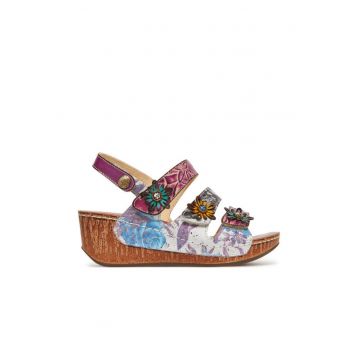Sandale dama - DINO 32 -  Piele naturala - Multicolor