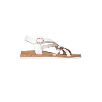 Sandale de piele ecologica cu barete multiple