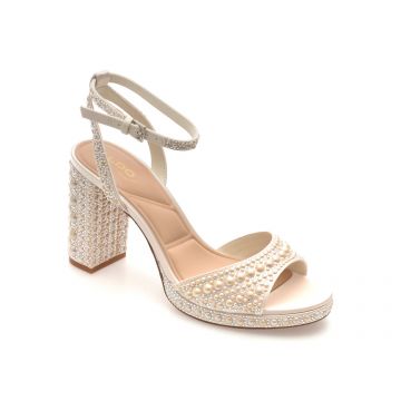 Sandale elegante ALDO albe, ALLURING 110, din piele ecologica