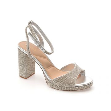 Sandale elegante ALDO argintii, ALLURING 040, din piele ecologica