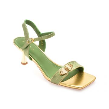 Sandale elegante EPICA verzi, H210, din piele naturala