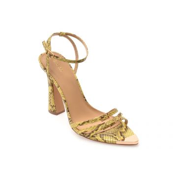 Sandale elegante GRYXX galbene, 82935, din piele ecologica