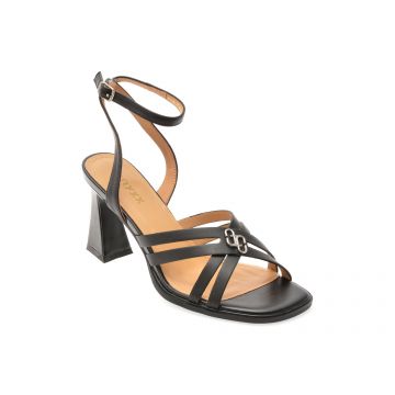 Sandale elegante GRYXX negre, 4H329, din piele naturala