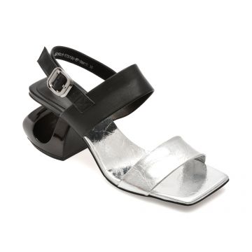 Sandale EPICA argintii, LD1091, din piele naturala