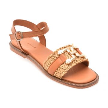 Sandale EPICA maro, TML70T, din piele naturala