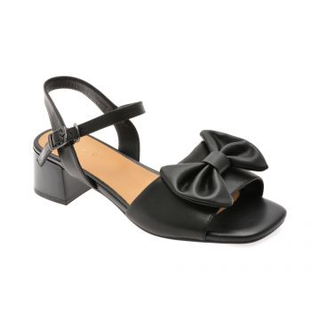 Sandale EPICA negre, 1295D29, din piele naturala