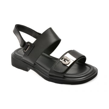 Sandale EPICA negre, 1302H17, din piele naturala