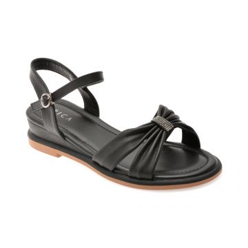 Sandale EPICA negre, 1367H11, din piele naturala