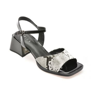 Sandale EPICA negre, LD1000, din piele naturala
