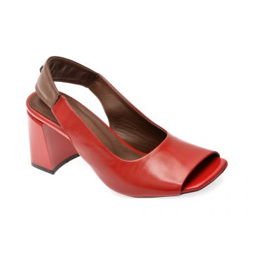Sandale EPICA rosii, 532258, din piele naturala lacuita