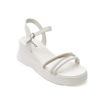 Sandale GRYXX albe, 1328G11, din piele naturala