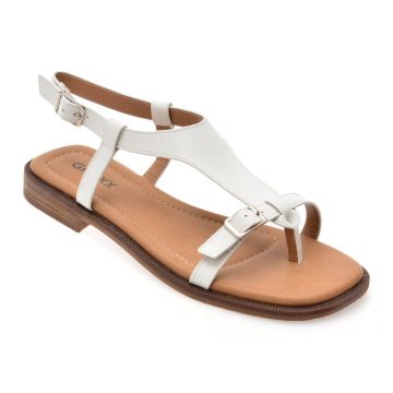 Sandale GRYXX albe, 1352C27, din piele naturala