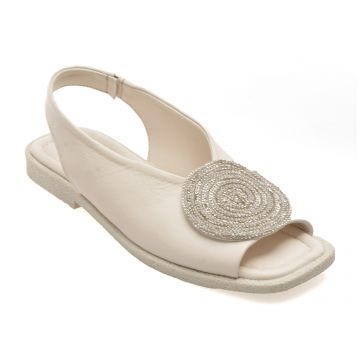 Sandale GRYXX albe, 5001776, din piele naturala