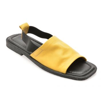 Sandale GRYXX galbene, 5002341, din piele naturala