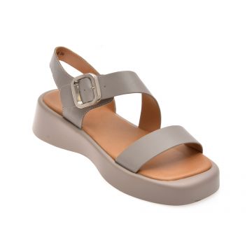Sandale GRYXX gri, 18308X4, din piele naturala