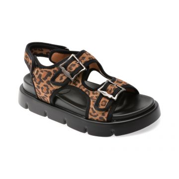 Sandale GRYXX maro, 1157D12, din piele intoarsa