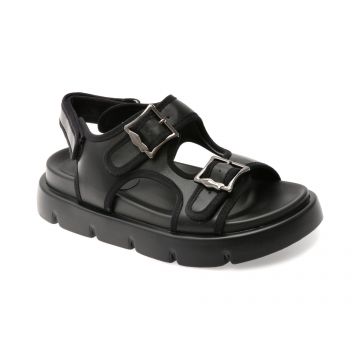 Sandale GRYXX negre, 1157D12, din piele naturala