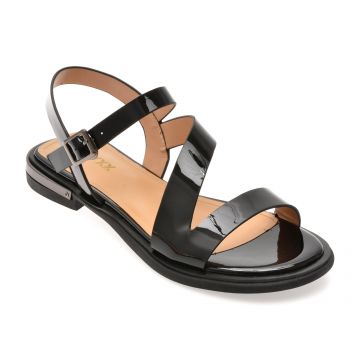 Sandale GRYXX negre, 1294, din piele naturala lacuita