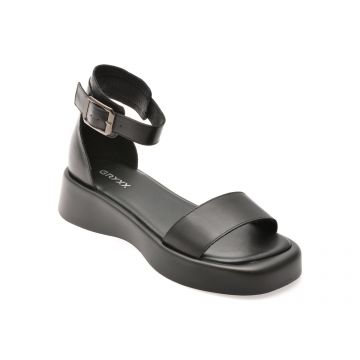 Sandale GRYXX negre, 18308, din piele naturala