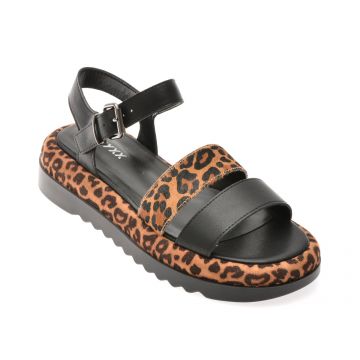 Sandale GRYXX negre, 5357, din piele naturala