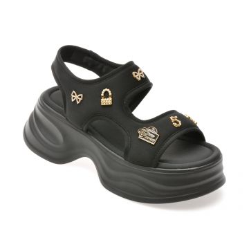 Sandale GRYXX negre, 5508, din material textil