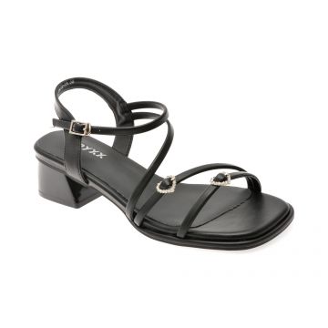 Sandale GRYXX negre, 6010, din piele ecologica