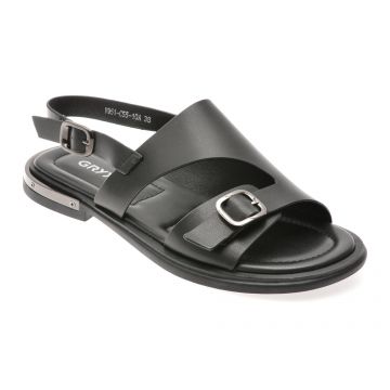 Sandale GRYXX negre, 8951C55, din piele naturala