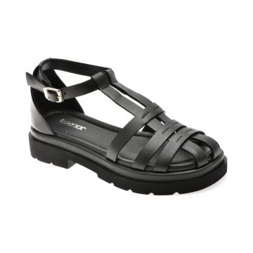 Sandale GRYXX negre, TOKASIZ, din piele naturala