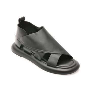 Sandale GRYXX negre, V931C28, din piele naturala