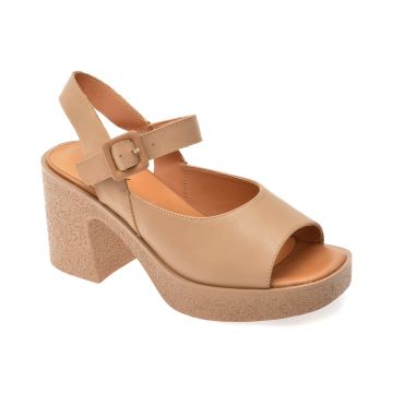 Sandale GRYXX nude, V989D12, din piele naturala