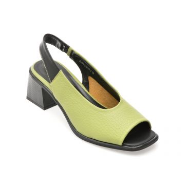 Sandale GRYXX verzi, 5428, din piele naturala