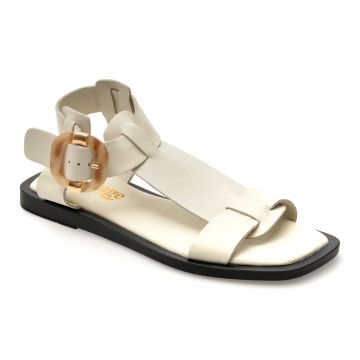 Sandale IMAGE albe, 4845592, din piele naturala