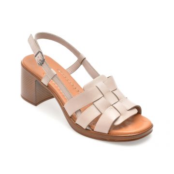 Sandale IMAGE gri, 13117, din piele naturala