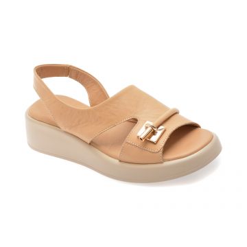 Sandale IMAGE maro, 901960, din piele naturala