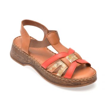 Sandale IMAGE multicolor, 8406, din piele naturala